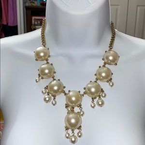Pearl and white bauble statement necklace